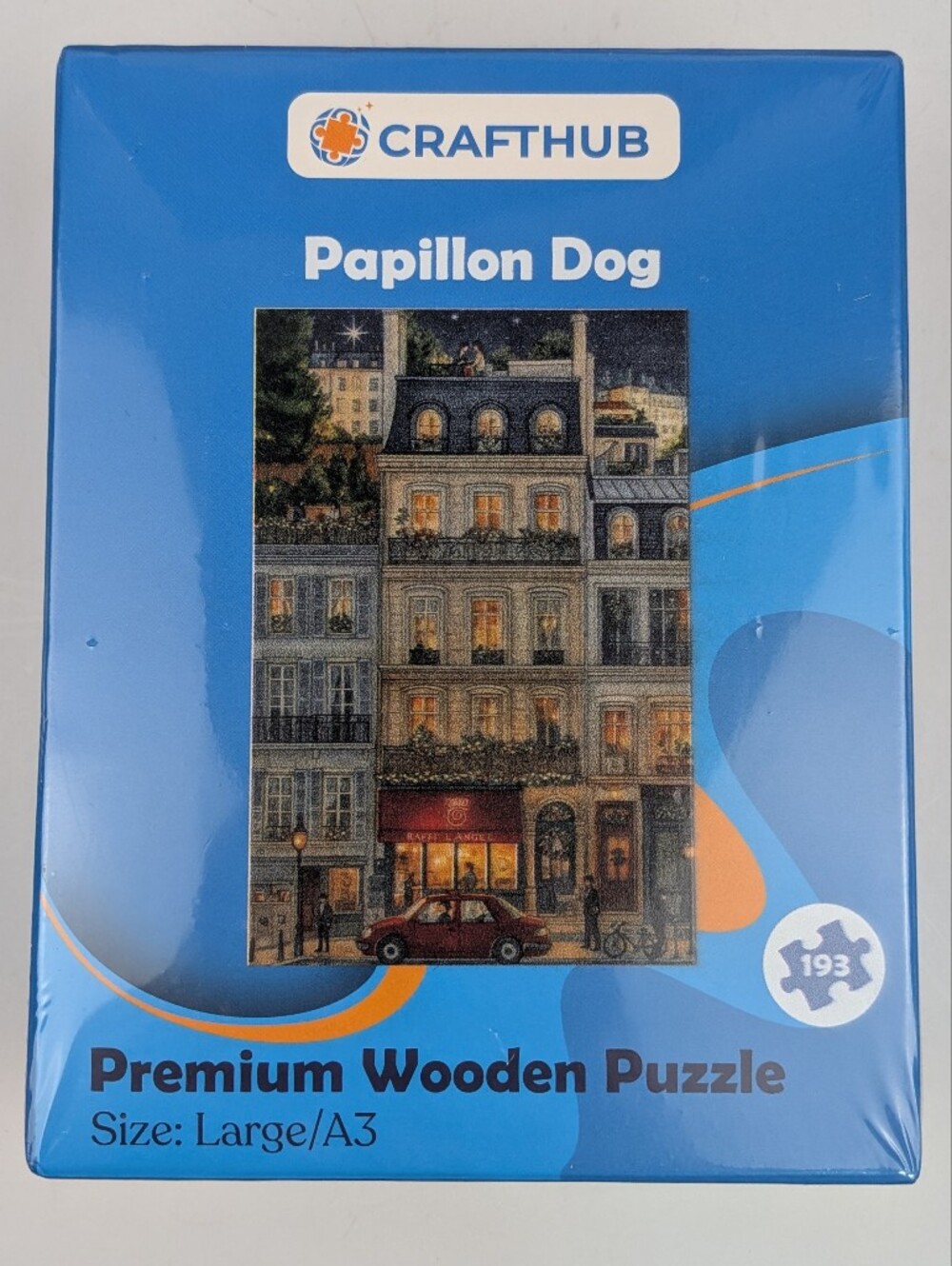 Crafthub Premium Wooden Puzzle PAPILLON DOG Size Large/A3 New Sealed 193 Pieces